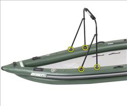 FSK16 FishSkiff™ Inflatable Fishing Boat 2 Person Swivel Seat Canopy Package