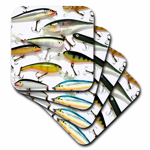 3dRose Fishing - Fly Fishing Lures - Coasters (CST_3980)