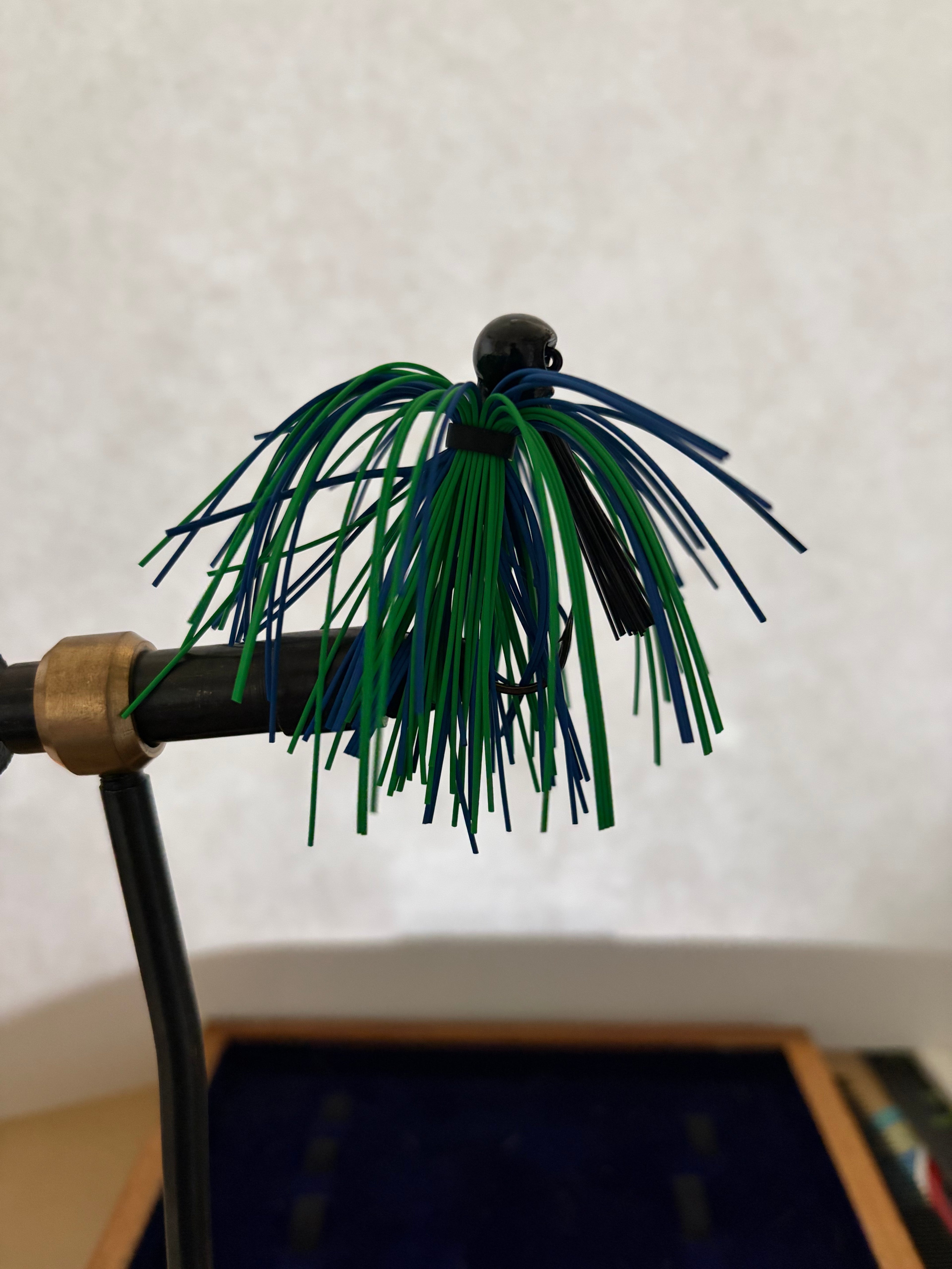 Blue and Green Football Jig (Weedless)