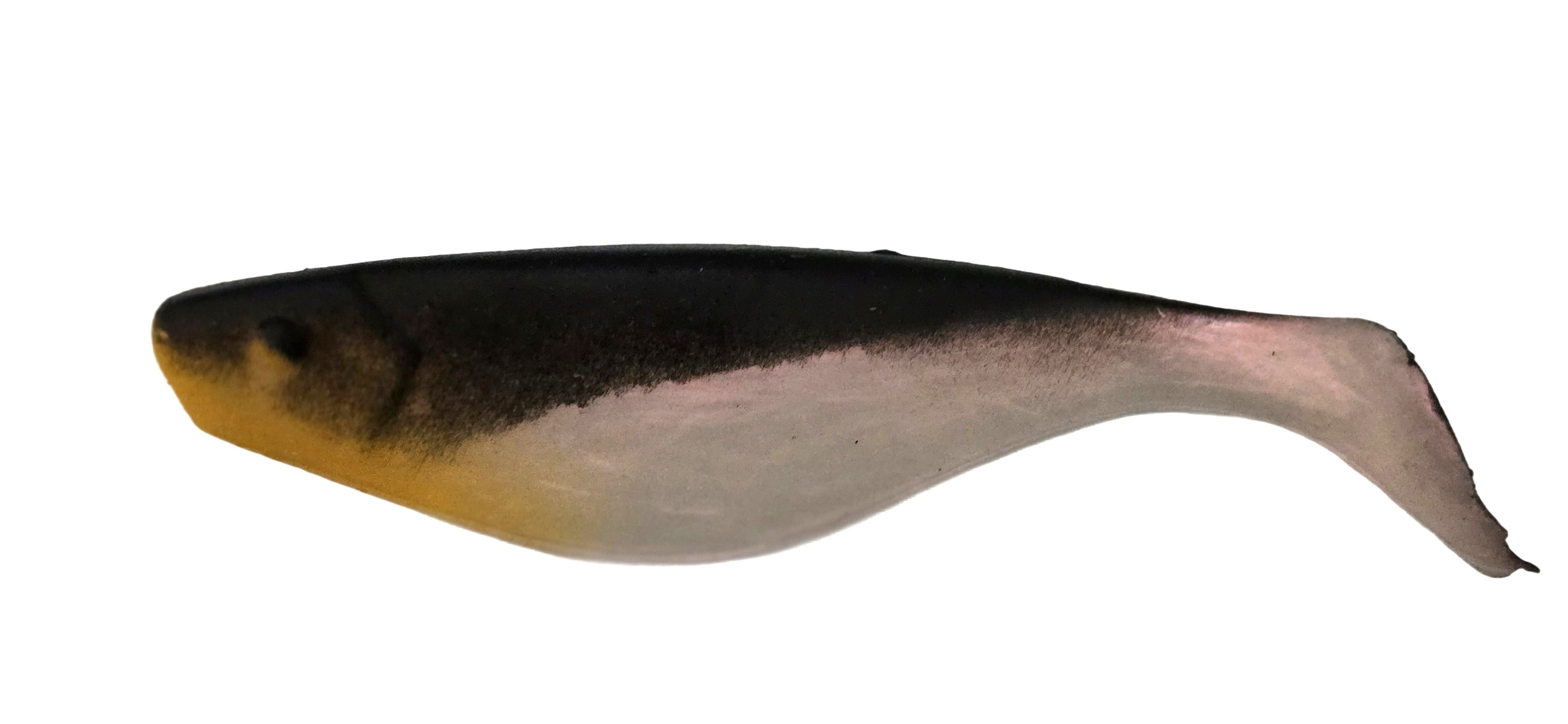 Swim Shad 5" -  Black Back Pearl w/ Orange Throat